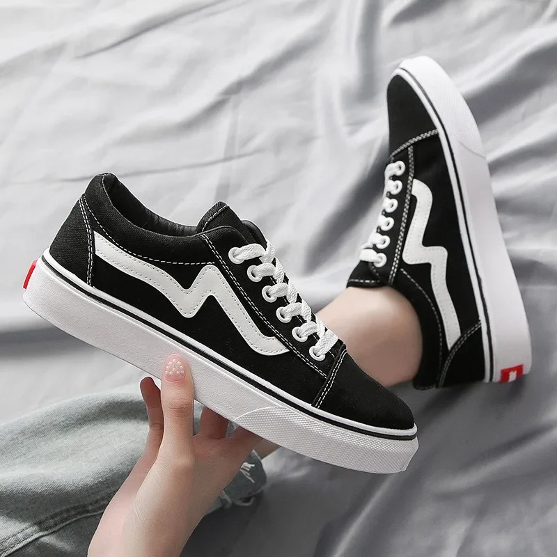 Women Shoes Vans - Women Outdoor Breathable Skateboarding Canvas Walking