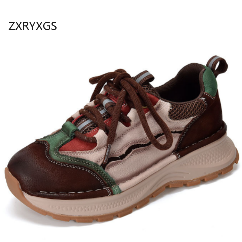 ZXRYXGS Top Cowhide Spell Colo - Women Shoes Size 4 In Cm recension och pris