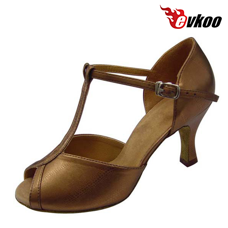 Evkoodance Black Or Tan Pu Lat - Women Shoes Size 4 In Cm recension och pris