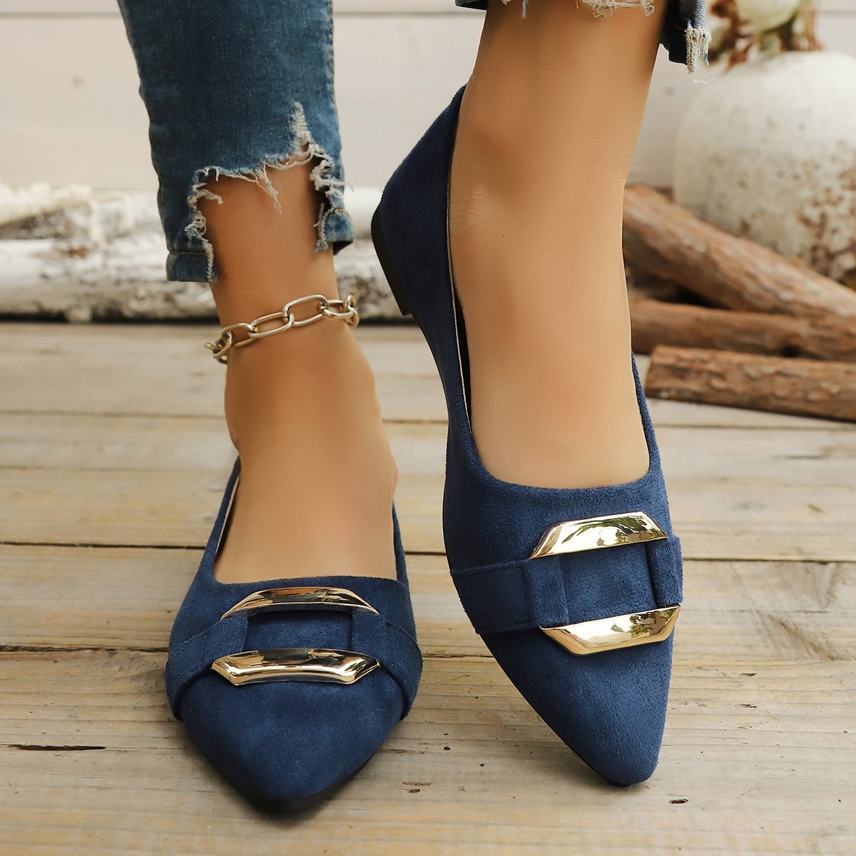 Spring and Autumn Elegant Poin - Women Shoes Casual recension och pris