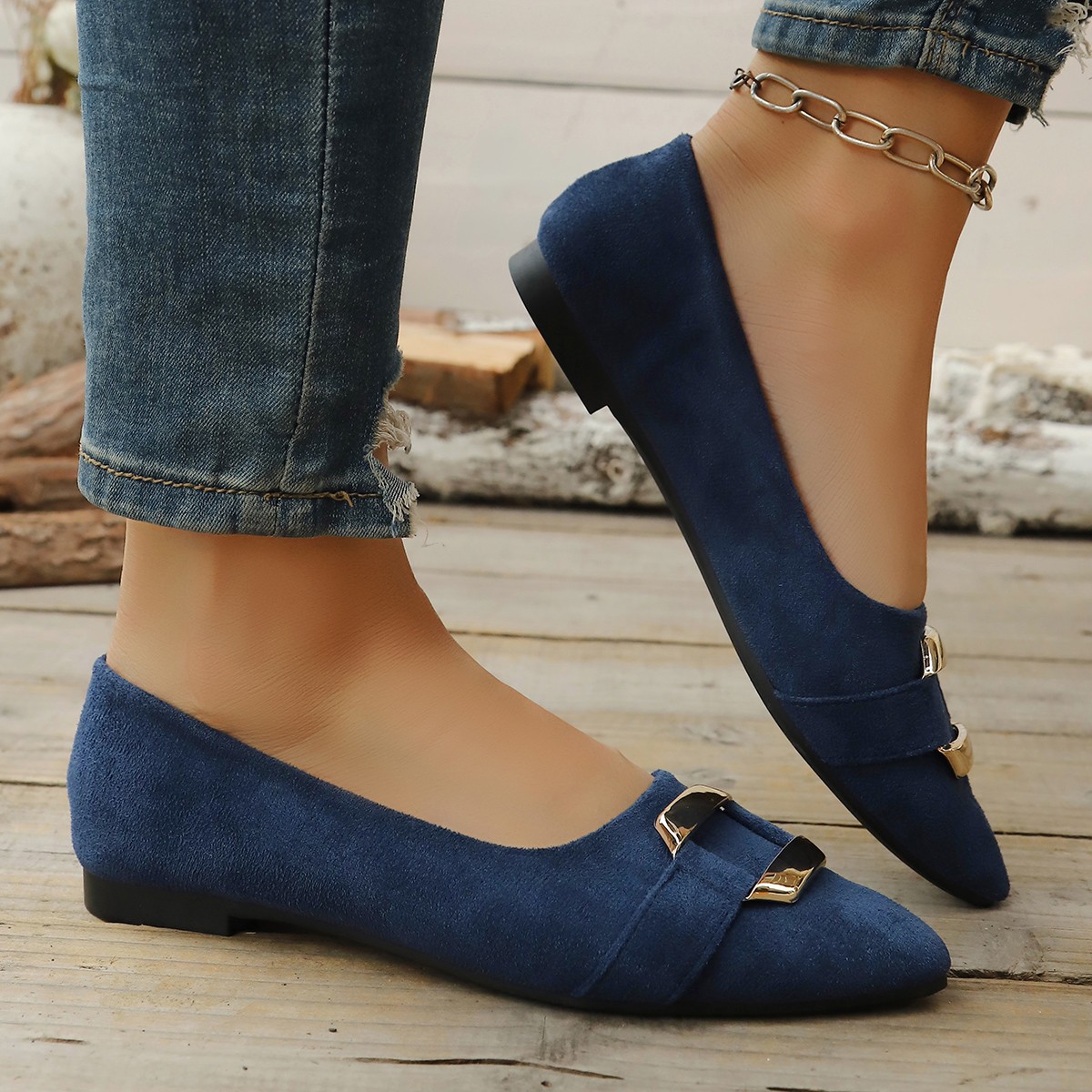 Spring and Autumn Elegant Poin - Women Shoes Casual recension och pris