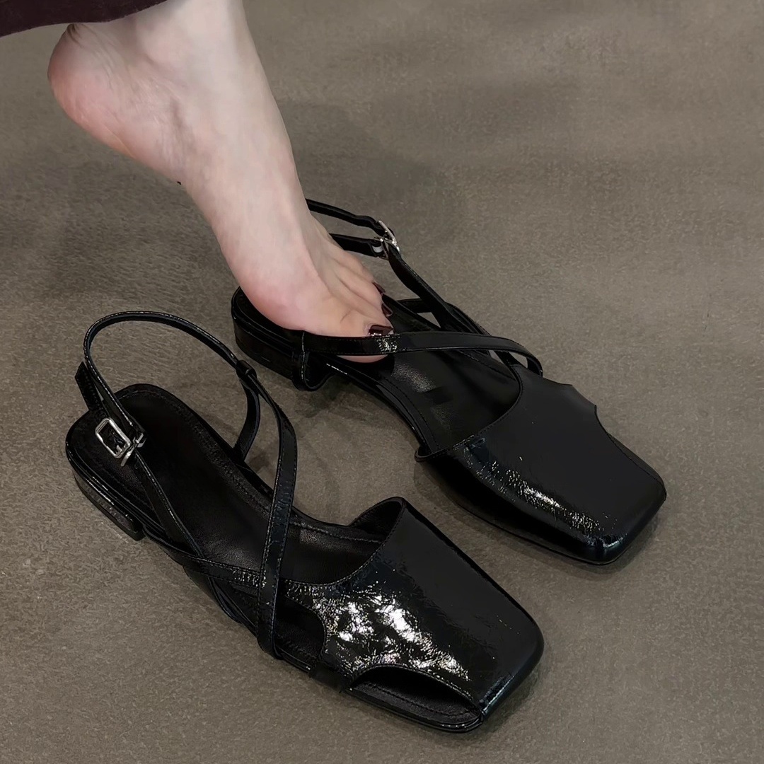 Fashion Patent Leather Sandals - Women Shoes For Walking recension och pris