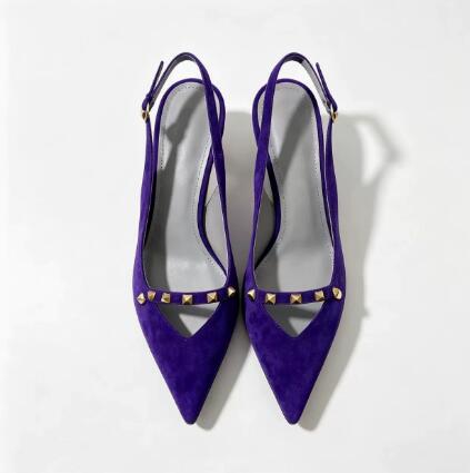 Royal Blue Suede Rivet 4 CM Ki - Women Shoes Size 4 In Cm recension och pris