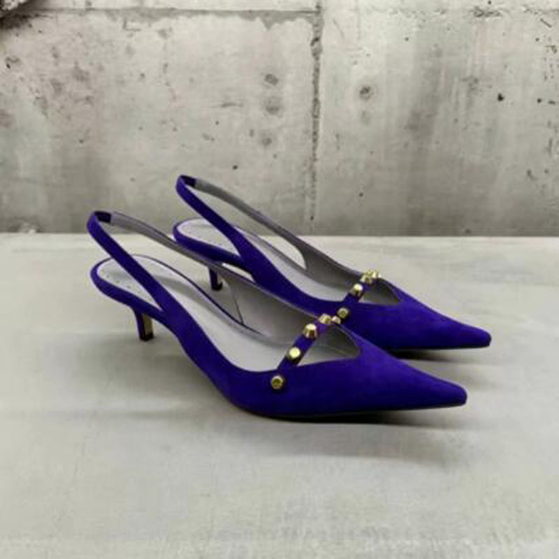 Royal Blue Suede Rivet 4 CM Ki - Women Shoes Size 4 In Cm recension och pris
