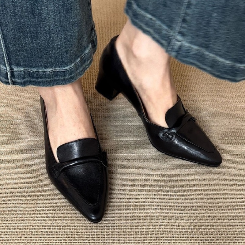 Cozy Med Heels Thick Heels Spr - Women Shoes Size 4 In Cm recension och pris