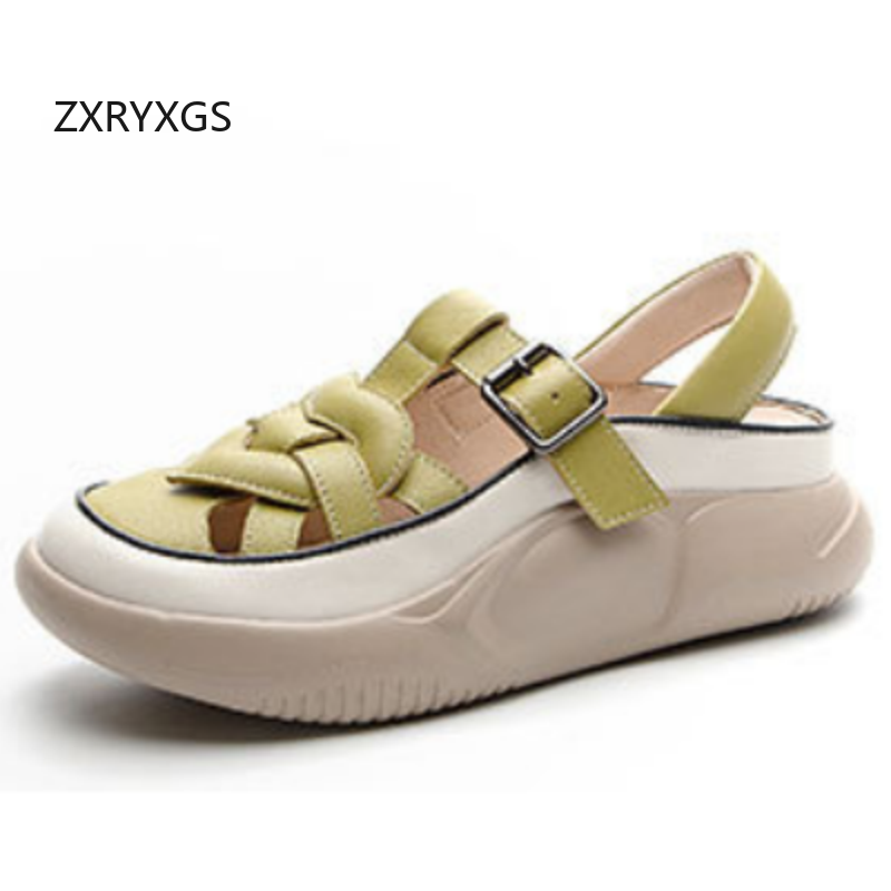 ZXRYXGS New Summer Premium Cow - Women Shoes Size 4 In Cm recension och pris