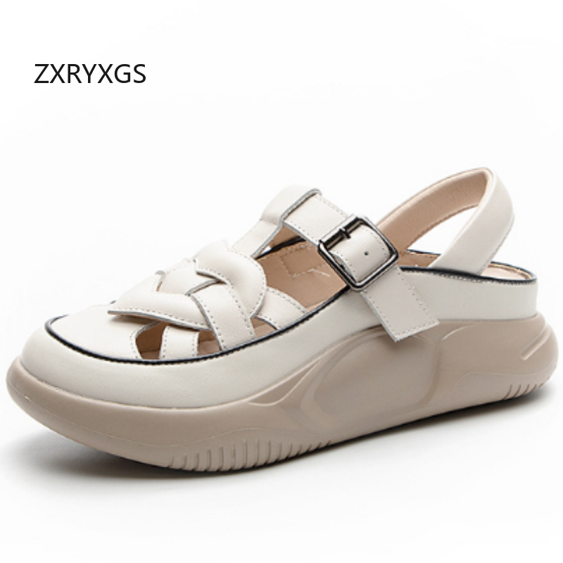 ZXRYXGS New Summer Premium Cow - Women Shoes Size 4 In Cm recension och pris