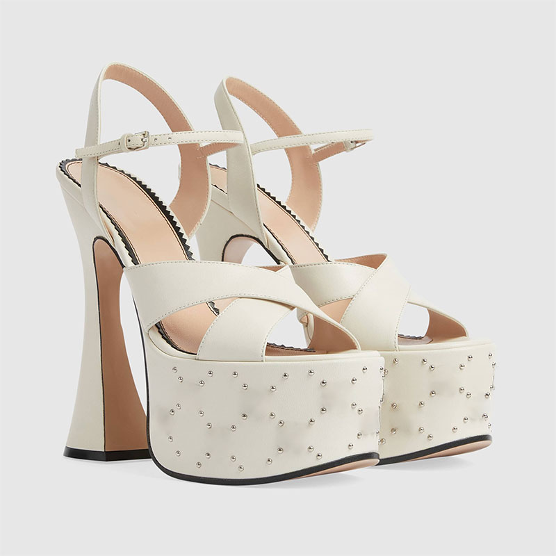 Fashionable White Black Buckle - Women Shoes Waterproof recension och pris