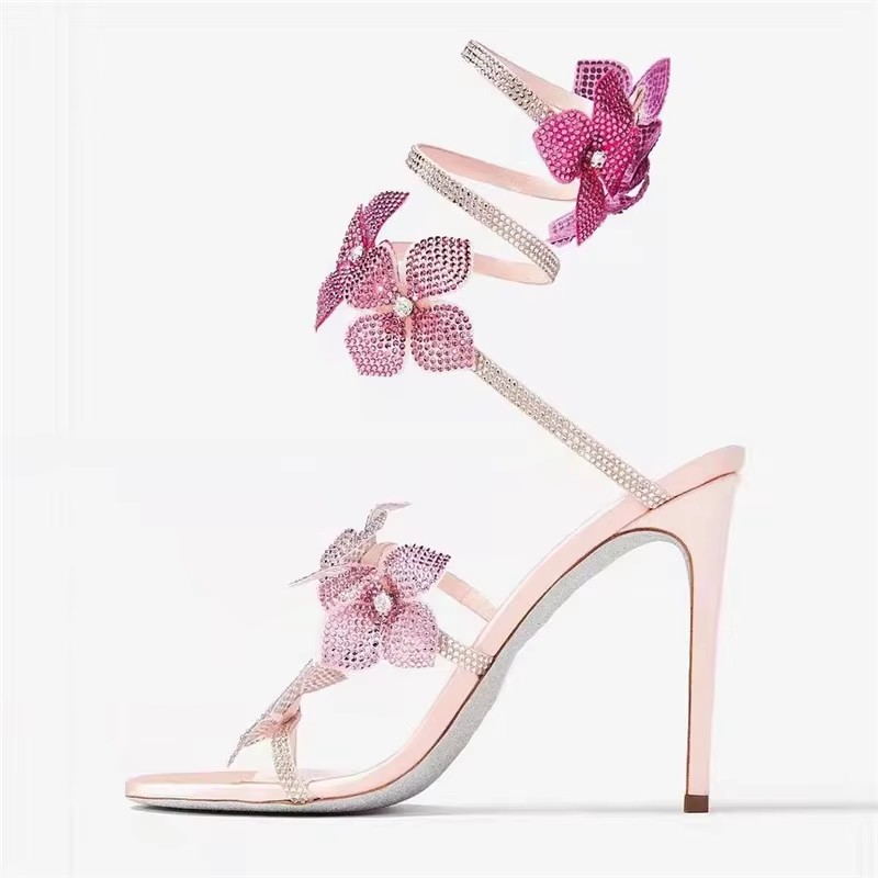Eilyken Sexy CRYSTAL Flower Th - Ankle Strap Heels recension och pris