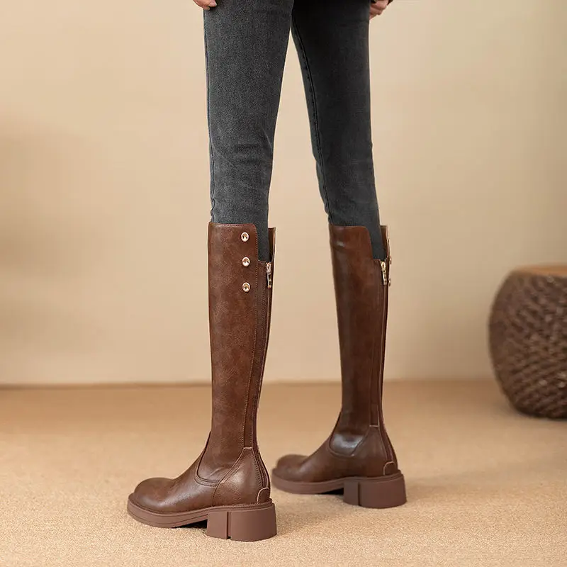 Autumn Winter Middle Heel Ladi - Women Shoes Waterproof recension och pris