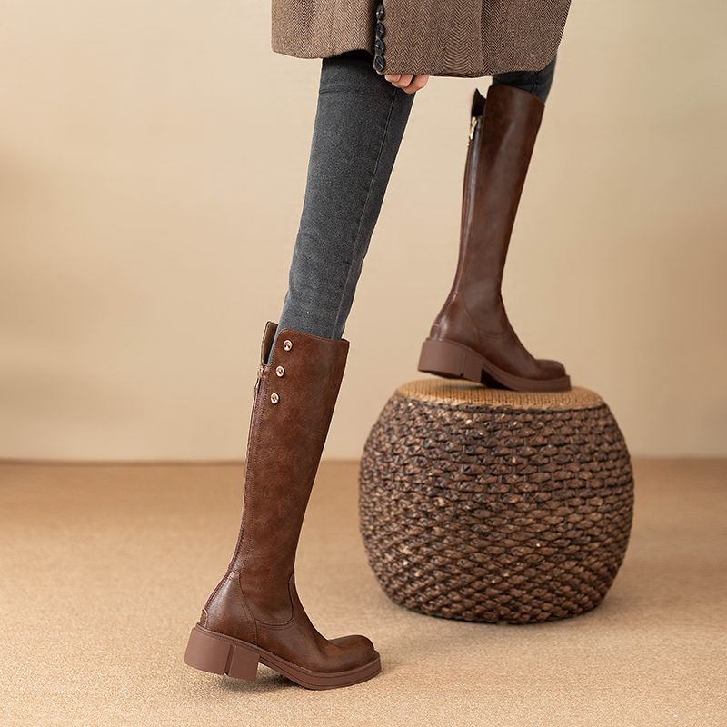 Autumn Winter Middle Heel Ladi - Women Shoes Waterproof recension och pris